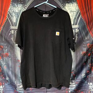 Carhartt Force T-Shirt Men's XL Black Relaxed Fit Raglan Sleeve Workwear Summer